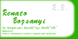 renato bozsanyi business card